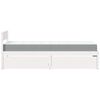 vidaXL Cama com gavetas e colch&atilde;o 100x200 cm pinho maci&ccedil;o branco