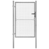 vidaXL Port&atilde;o de jardim em a&ccedil;o galvanizado 105x125 cm prata