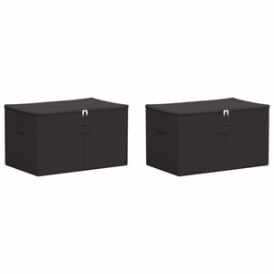vidaXL Caixa de Armazenamento 2 pcs Antracite 55 x 35 x 32 cm