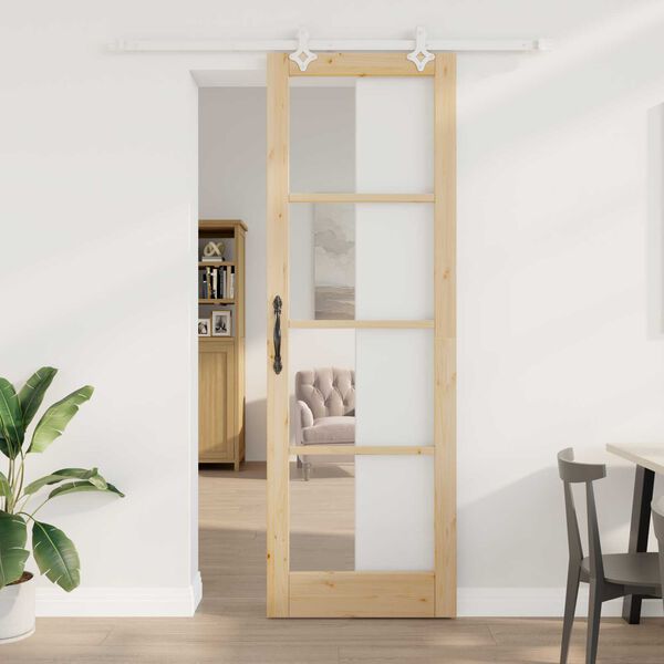 vidaXL Porta Deslizante Natural 78 x 232 cm