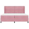 vidaXL Cama Box com colch&atilde;o com cabeceira Rosa 200 x 200 cm Poli&eacute;ster