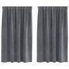 vidaXL Cortinas opacas 2 pcs Cinzento-claro 140 x 140 cm Veludo