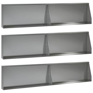vidaXL Muro de Conten&ccedil;&atilde;o 6 unid. 100 x 12 x 30 cm A&ccedil;o Galvanizado