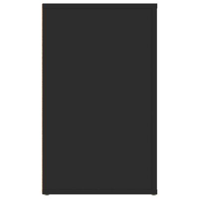 vidaXL Mesa de cabeceira 50x36x60 cm derivados de madeira preto