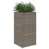 vidaXL Vaso/floreira de jardim 2 pcs 40x40x80 cm vime PE cinzento