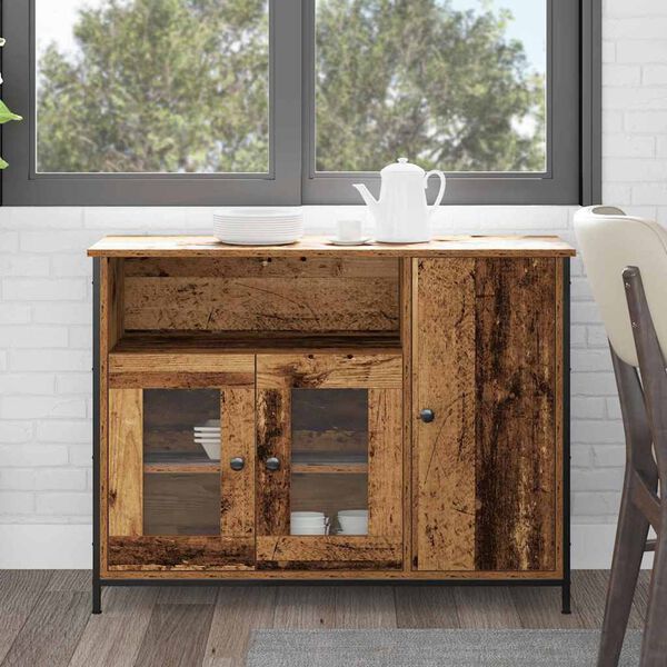 vidaXL Buffet Madeira antiga 100 x 35 x 75 cm