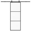 vidaXL Porta deslizante c/ conj. ferragens 76x205cm vidro ESG/alum&iacute;nio