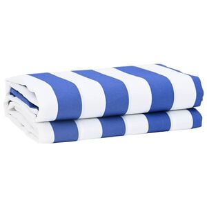 vidaXL Tecido de substitui&ccedil;&atilde;o para toldo Azul e Branco 1000 x 160 cm
