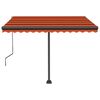 vidaXL Toldo autom&aacute;tico independente 350x250 cm laranja e castanho