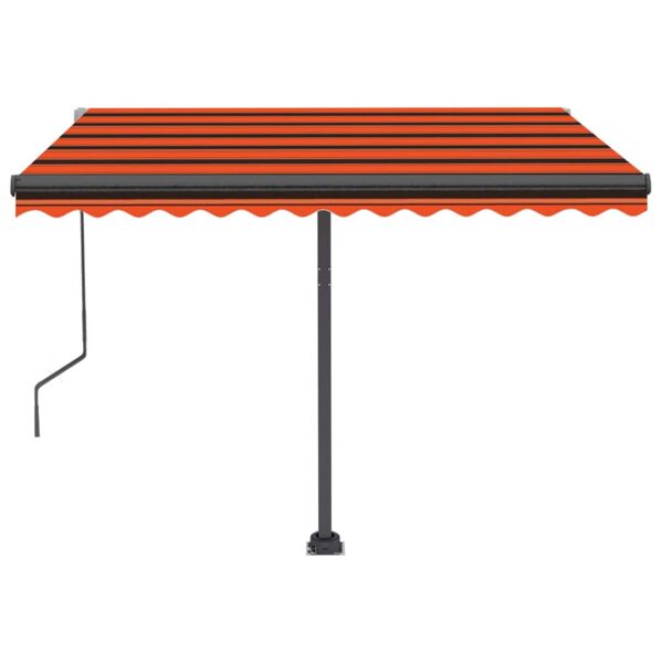 vidaXL Toldo autom&aacute;tico independente 350x250 cm laranja e castanho