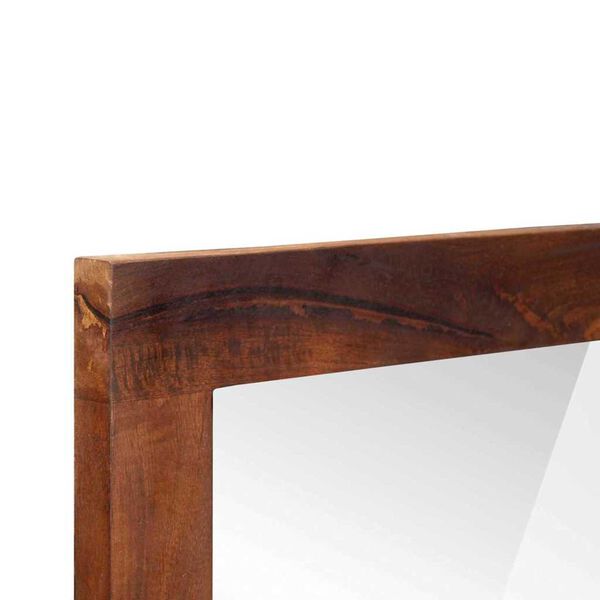 vidaXL Espelho com espelho castanho e prateado 50 x 70 cm