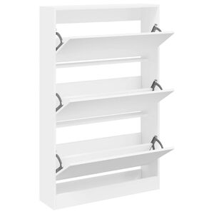 vidaXL Sapateira 80x21x125,5 cm derivados de madeira branco