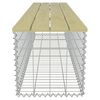 vidaXL Banco gabi&atilde;o 180 cm a&ccedil;o galvanizado e pinho