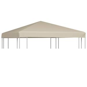 vidaXL Cobertura de gazebo 310 g/m&sup2; 3x3 m bege