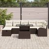 vidaXL Conjunto de Sofá de Jardim 8 pcs Castanho Rattan Sintético