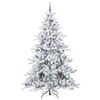 vidaXL &Aacute;rvore de Natal Articulada Artificial Branco 240 cm PVC e A&ccedil;o