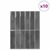 vidaXL Azulejo Retangular 10 pcs Cinzeto 29 x 23 x 0,08 cm