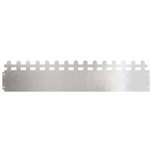 vidaXL Delimitadores de relvado 10 unid. 103 x 0,05 x 22 cm Prateado
