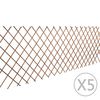 vidaXL Cerca em treli&ccedil;a salgueiro 5 pcs 180x90 cm