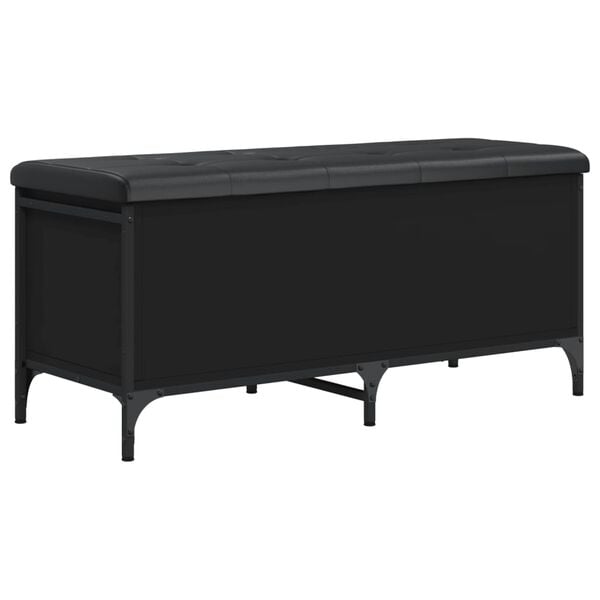 vidaXL Banco de arruma&ccedil;&atilde;o 102x42x45 cm derivados de madeira preto