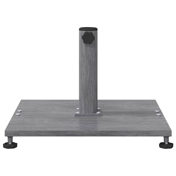 vidaXL Base para chapéu de sol Visual de madeira cinza escuro