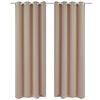 vidaXL Cortinas opacas com an&eacute;is met&aacute;licos, 2 pe&ccedil;as,135 x 245 cm, creme