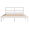 vidaXL Cama sem colch&atilde;o 140x200 cm madeira de pinho maci&ccedil;a branco