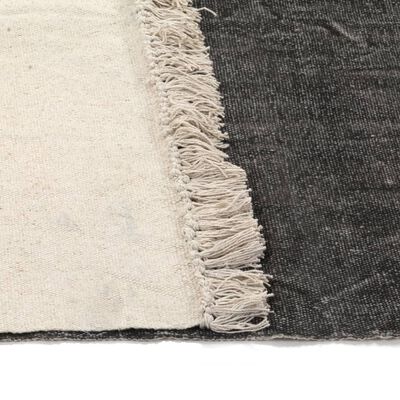 vidaXL Tapete Kilim em algodão 120x180 cm antracite