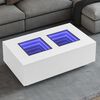 vidaXL Mesa de centro luzes LED Infinity 116x69x40 cm branco