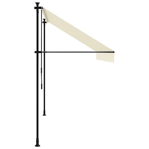 vidaXL Toldo retr&aacute;til 300x150 cm tecido e a&ccedil;o cor creme