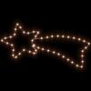vidaXL Figura estrelas cadentes +48 LEDs 2pcs 65x28cm branco quente