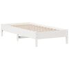 vidaXL Cama sem colch&atilde;o 100x200 cm madeira de pinho maci&ccedil;a branco