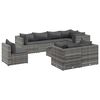 vidaXL 9 pcs conjunto lounge de jardim c/ almofad&otilde;es vime PE cinzento