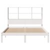 vidaXL Cama com estante sem colch&atilde;o 140x200 cm pinho maci&ccedil;o branco