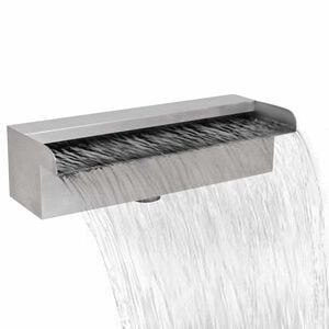 vidaXL Fonte para piscina retangular 30 cm a&ccedil;o inoxid&aacute;vel