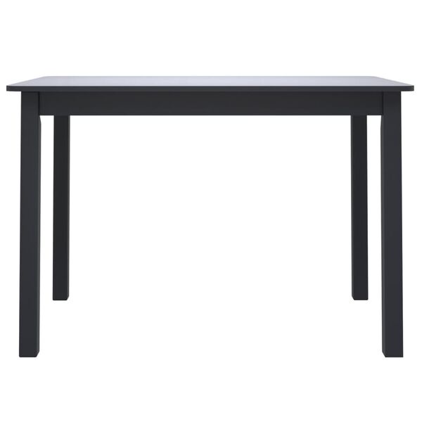 vidaXL Mesa de jantar 114x71x75cm madeira de seringueira maciça preto