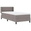 vidaXL Cama Box com colch&atilde;o Cinzento-acastanhado 200 x 90 cm Poli&eacute;ster