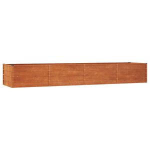 vidaXL Canteiro de jardim 320x80x45 cm a&ccedil;o corten cor enferrujado