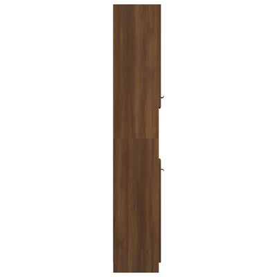 vidaXL Armário WC 32x34x188,5 cm derivados madeira carvalho castanho
