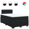 vidaXL Cama boxspring com colch&atilde;o 120x200 cm veludo preto