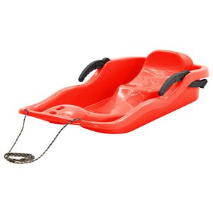 vidaXL Tren&oacute; com trav&otilde;es 87x40x18 cm polipropileno vermelho