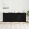 vidaXL Buffet 3 pcs Carvalho Preto 180 x 30 x 70 cm Madeira processada