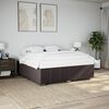 vidaXL Estrutura de cama sem colch&atilde;o 180x200 cm tecido castanho-escuro