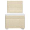 vidaXL Cama com molas/colch&atilde;o 80x200 cm tecido cor cr&egrave;me