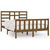 vidaXL Estrutura de cama 120x200 cm madeira pinho maci&ccedil;o castanho mel