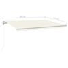 vidaXL Toldo retr&aacute;til manual com luzes LED 5x3,5 m cor creme