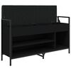 vidaXL Banco sapateira 105,5x32x57,5 cm derivados de madeira preto