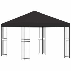 vidaXL Gazebo 3 x 3 m Antracite Poli&eacute;ster e A&ccedil;o 190 gsm