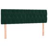 vidaXL Cama com molas/colch&atilde;o 140x190 cm veludo verde-escuro