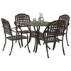vidaXL Conjunto de Jantar para Jardim 5 pcs Bronze 90 x 90 x 75 cm